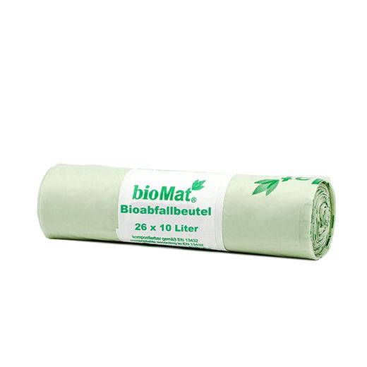 "bioMat" Sacs compostables à base d´amidon 10 l 50 cm x 42 cm avec poignée 1