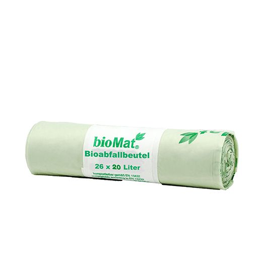 "bioMat" Sacs compostables à base d´amidon 20 l 56 cm x 44 cm avec poignée 1