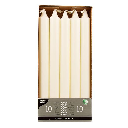 Bougies de lustres Ø 2,2 cm · 24 cm blanc en 100 % stéarine 1
