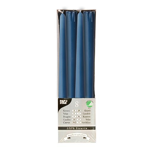 Bougies de chandelier Ø 2,2 cm · 25 cm bleu foncé en 100 % stéarine 1