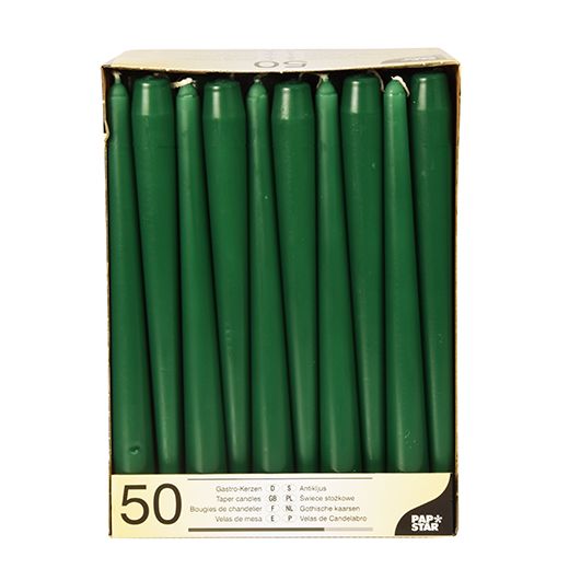 Bougies de chandelier Ø 2,2 cm · 25 cm vert foncé 1