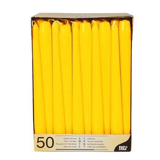 Bougies de chandelier Ø 2,2 cm · 25 cm jaune 1