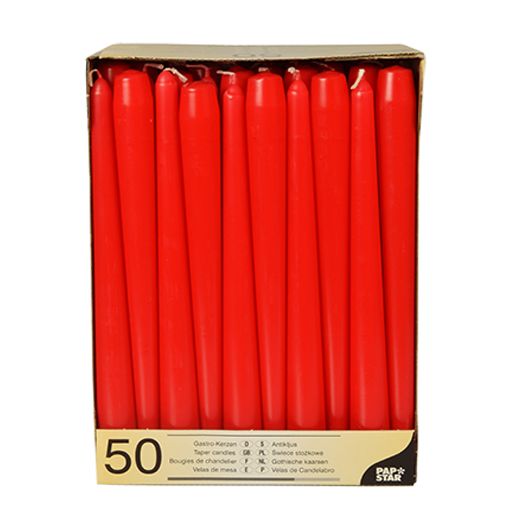 Bougies de chandelier Ø 2,2 cm · 25 cm rouge 1