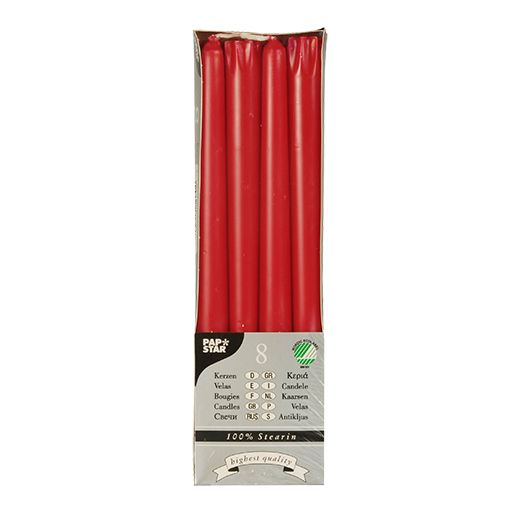 Bougies de chandelier Ø 2,2 cm · 25 cm rouge en 100 % stéarine 1