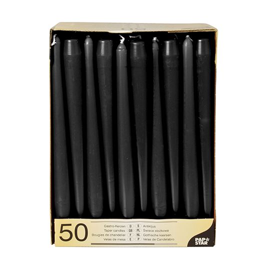 Bougies de chandelier Ø 2,2 cm · 25 cm noir 1