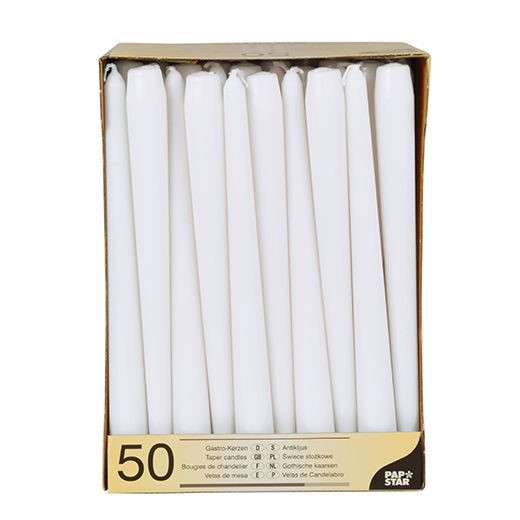 Bougies de chandelier Ø 2,2 cm · 25 cm blanc 1
