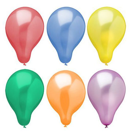 Ballons Ø 25 cm couleurs assorties "Metallic" 1