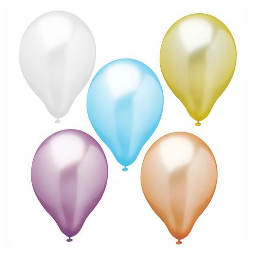 Ballons Ø 25 cm couleurs assorties "Pearly" 1