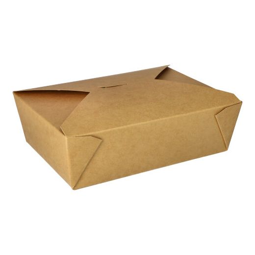 Boîtes repas à emporter, carton "pure" 2000 ml 15,5 cm x 21,5 cm x 6,5 cm marron 1