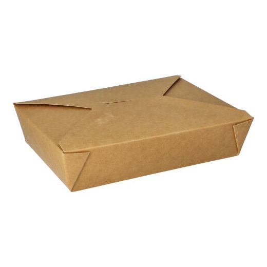 Boîtes repas à emporter, carton "pure" 1500 ml 4,8 cm x 15,5 cm x 21,5 cm marron 1