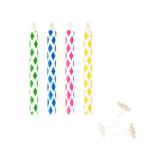 Bougies magiques 6 cm couleurs assorties 1