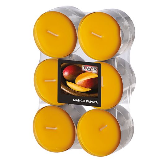 "Flavour by GALA" Bougies parfumées maxi Ø 58 mm · 24 mm abricot - Mango-Papaya 1