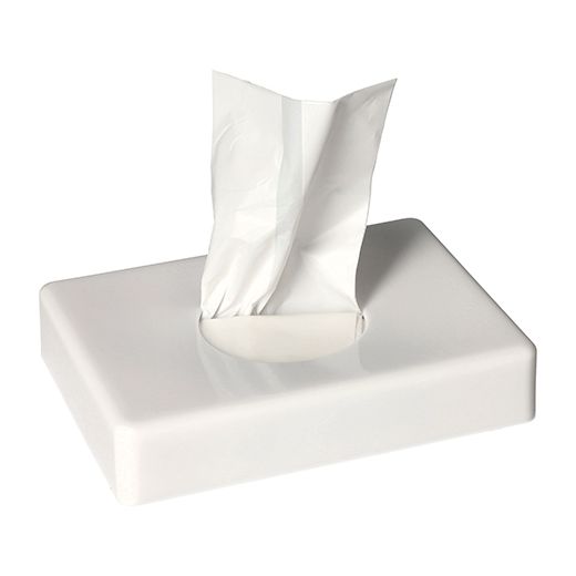 "Medi-Inn®" Support 13,3 cm x 9,7 cm x 2,6 cm blanc pour sacs hygiéniques 1