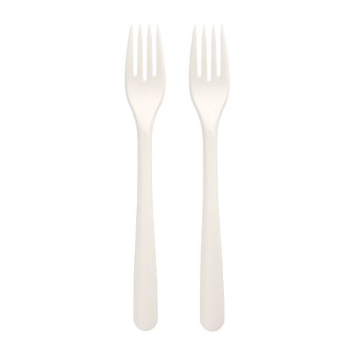 Fourchettes réutilisables  "Folia" C-PLA 19 cm blanc 1