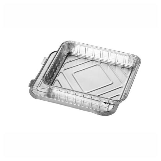 Plat en aluminium, avec couvercle sans compartiments 930 ml 3 cm x 17,7 cm x 22,5 cm 1