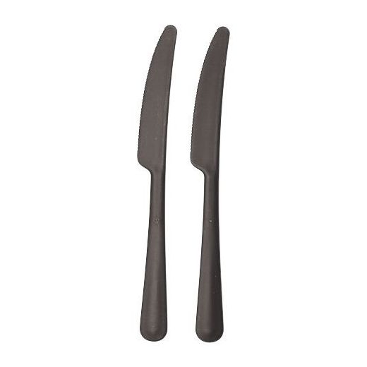 Couteaux réutilisables, PP 19,7 cm noir, très résistant 1