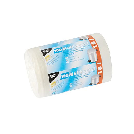 Sacs poubelle, HDPE 18 l 52 cm x 46 cm blanc 1