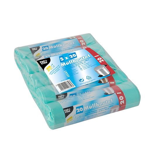 Sacs poubelle, HDPE 20 l 50 cm x 45 cm menthe 1