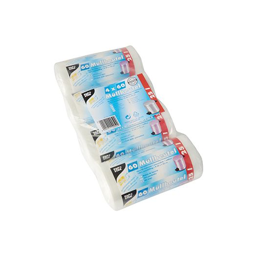Sacs poubelle, HDPE 25 l 52 cm x 50 cm transparent 1