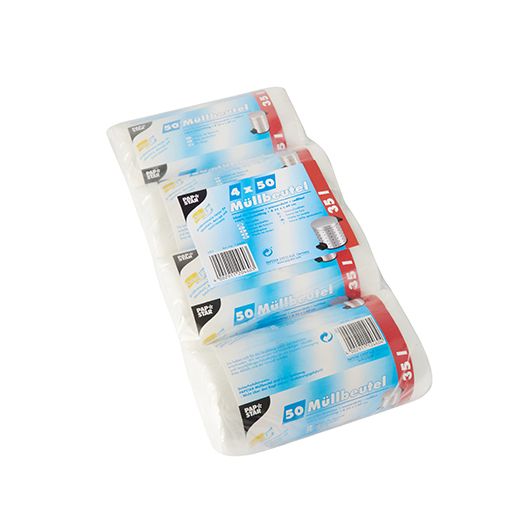 Sacs poubelle, HDPE 35 l 69 cm x 55 cm transparent 1
