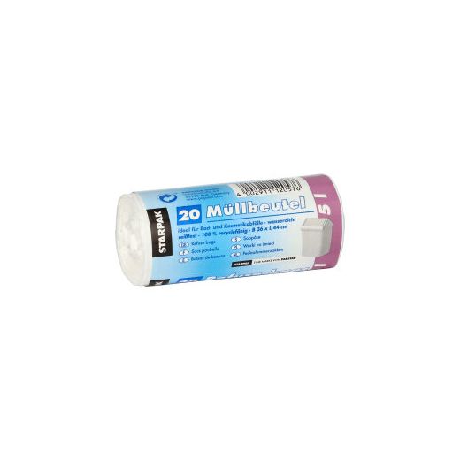 Sacs poubelle, LDPE 5 l 44 cm x 36 cm blanc 1