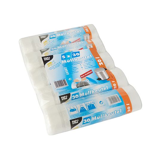 Sacs poubelle, HDPE 20 l 55 cm x 48 cm transparent 1