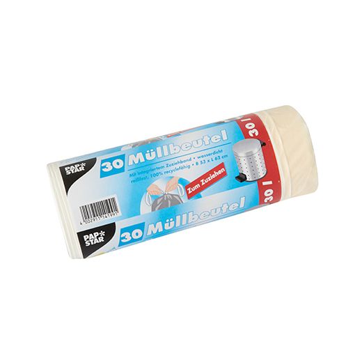 Sacs poubelle, LDPE 30 l 62 cm x 53 cm blanc 1