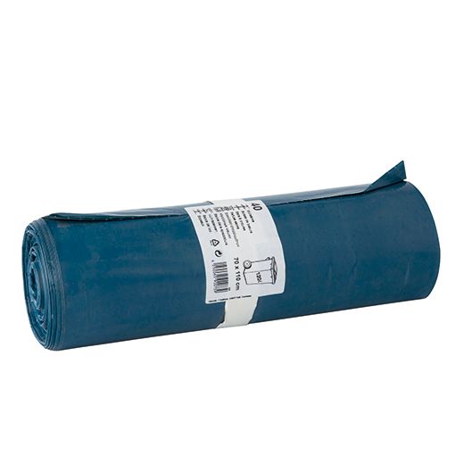 Sacs poubelle, LDPE 120 l 110 cm x 70 cm bleu 1