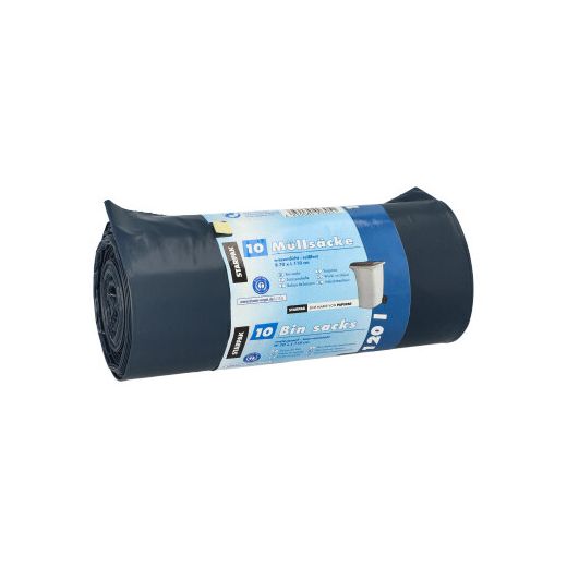 Sacs poubelle, LDPE "blauer Engel" 120 l 110 cm x 70 cm bleu/noir 1