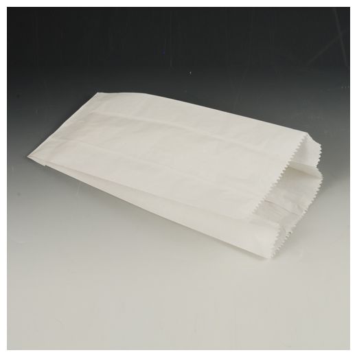 Sachets en papier de cellulose avec ficelle 21 cm x 10 cm x 5 cm blanc contenance 0,5 kg 1