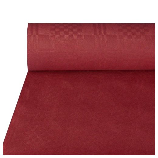 Nappe damassée 50 m x 1 m bordeaux 1