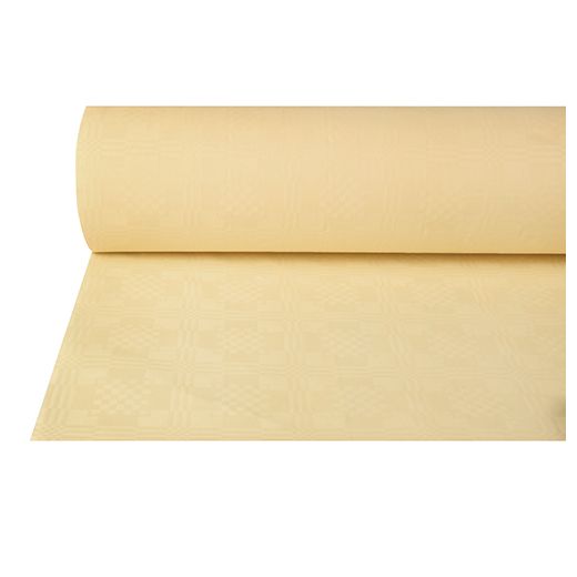 Nappe damassée 50 m x 1 m crème 1
