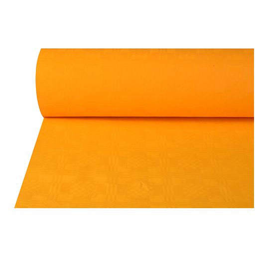 Nappe damassée 50 m x 1 m orange 1