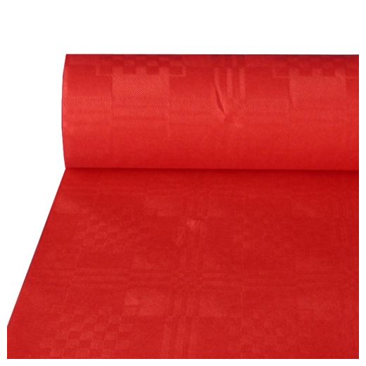 Nappe damassée 50 m x 1 m rouge 1