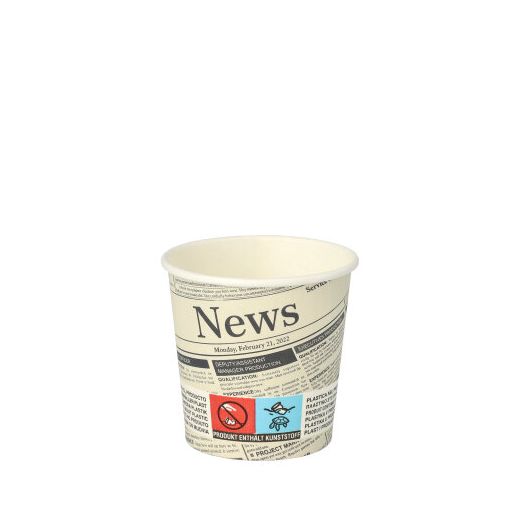 Gobelets, carton "To Go" 0,1 l Ø 6 cm · 6 cm blanc "Newsprint" 1