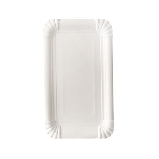Assiettes, carton "pure" rectangulaire 13 cm x 20 cm blanc 1