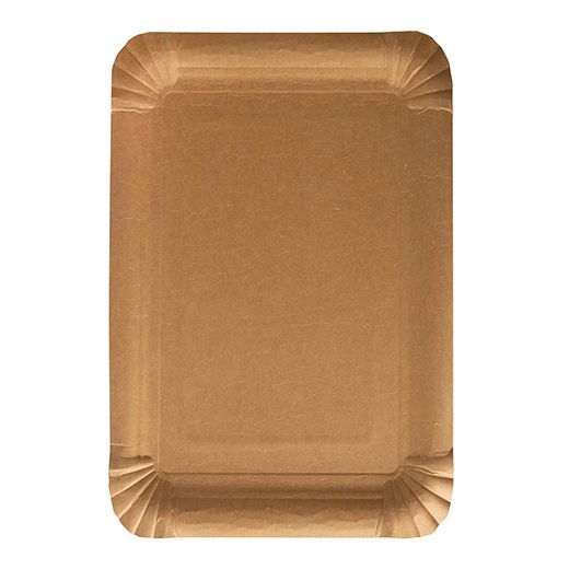Assiettes, carton "pure" rectangulaire 16,5 cm x 23 cm marron 1