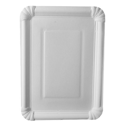 Assiettes, carton "pure" rectangulaire 21,5 cm x 29 cm blanc 1