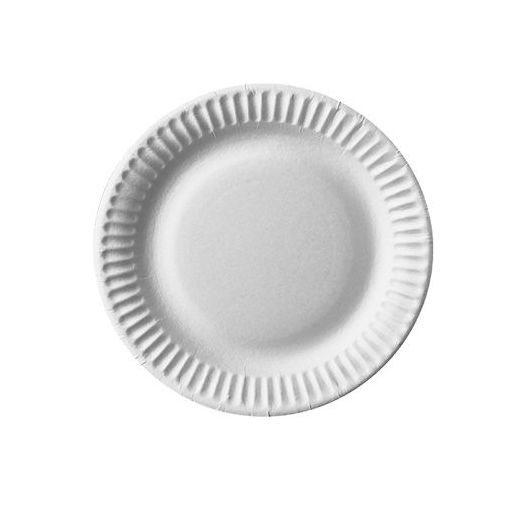 Assiettes, carton rond Ø 15 cm blanc 1