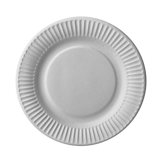 Assiettes, carton rond Ø 18 cm blanc 1