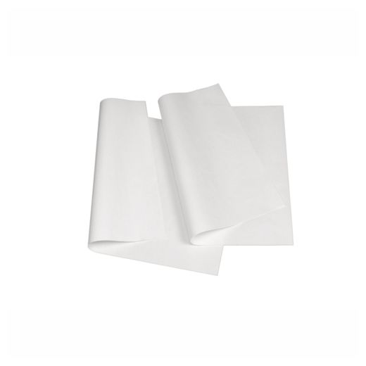 Papier sulfurisé, 1/4 feuilles "pure" 50 cm x 37,5 cm blanc à 12,5 kg, résistant à la graisse 1