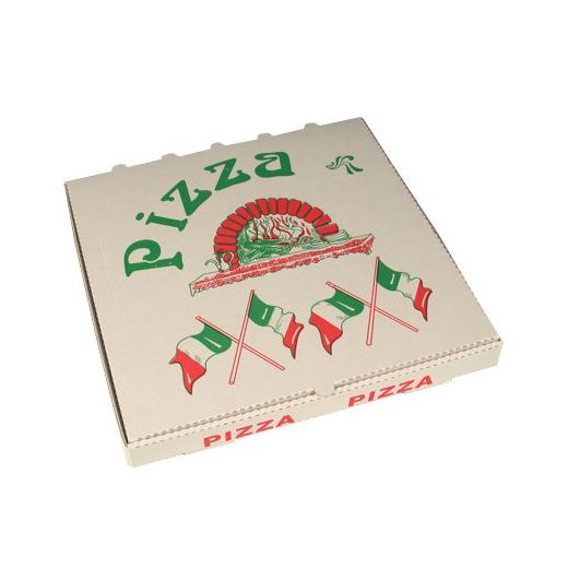 Boîtes à Pizza en cellulose rectangulaire 33 cm x 33 cm x 4 cm "Italie" 1