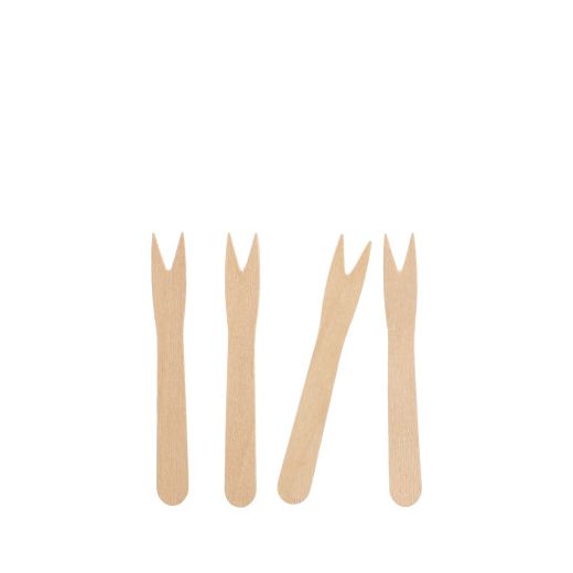 Fourchettes à frites en bois "pure" 8,5 cm 1