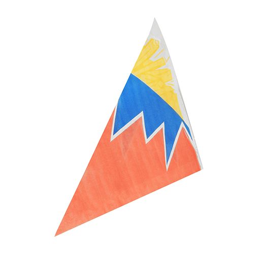 Cornets à frites en papier sulfurisé avec ficelle 19 cm x 19 cm x 27 cm "Zig Zag" contenance, résistant à la graisse 1