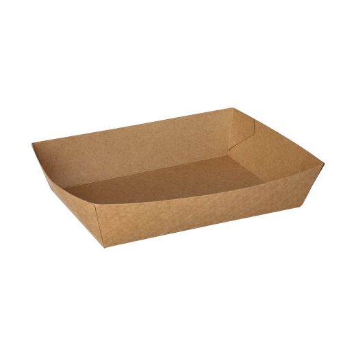 Barquettes snack, carton "pure" 13 x 18 cm marron, très grande taille 1