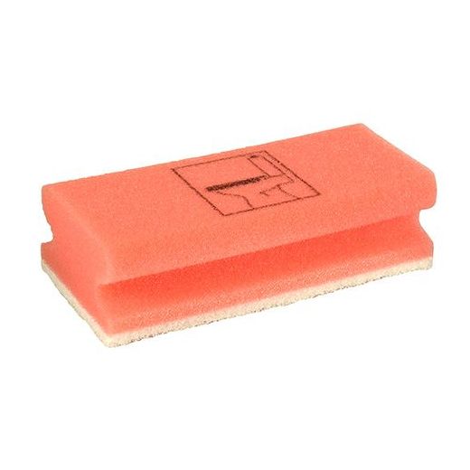 Éponges rectangulaire 4,5 cm x 15 cm x 7 cm rouge/blanc "Toilette" , non abrasive 1