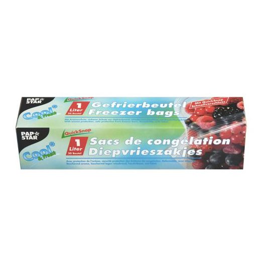 Sacs de congélation "Quicksnap" 1 l 20 cm x 18 cm transparent en boîte 1