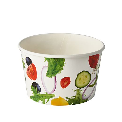 Bols à salade, carton "To Go" 600 ml Ø 12,5 cm · 7,5 cm "Salad" 1