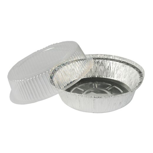 Plats en aluminium avec couvercles rond 770 ml Ø 18,2 cm · 8 cm 1