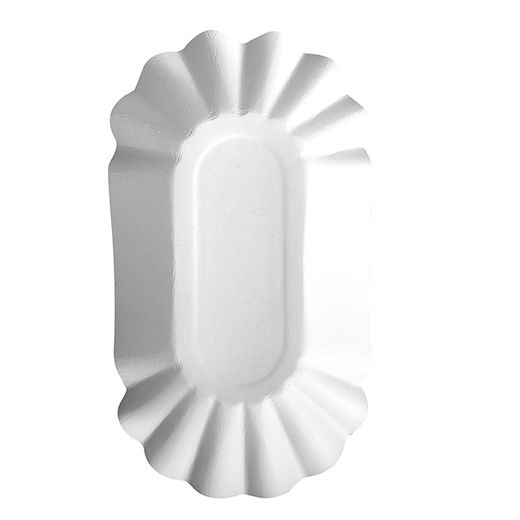 Coupelles, carton "pure" ovale 10,5 cm x 20 cm x 3,5 cm blanc 1